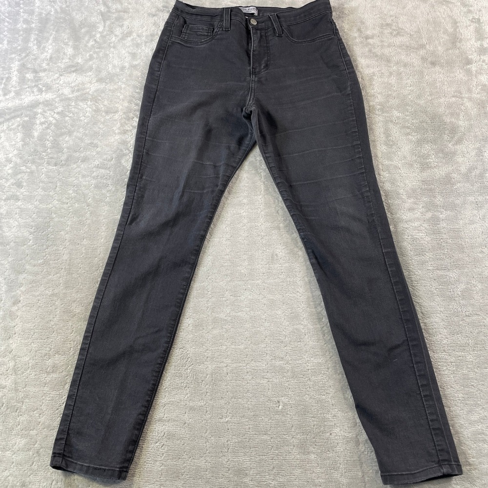 Judy Blue Jeans High Rise Skinny Women 9/29‎ Faded Black Gray USA Mom Preppy